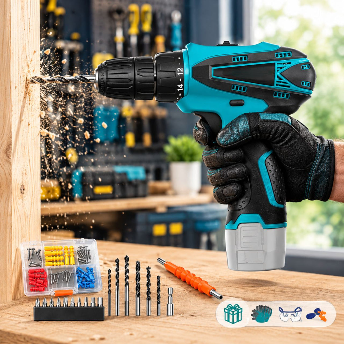 Brushless cordless drill for DIY projects