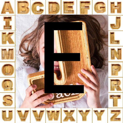 Alphabet Piggy Bank Wooden Acrylic Crafts - Envogue Brands