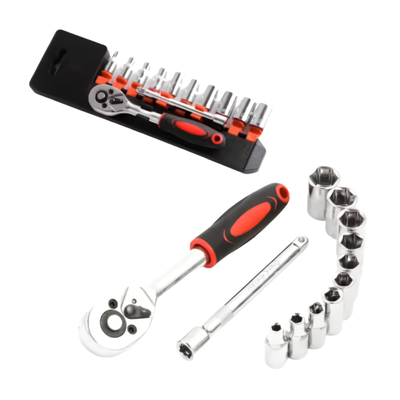 12-Piece Wrench & Socket Set
