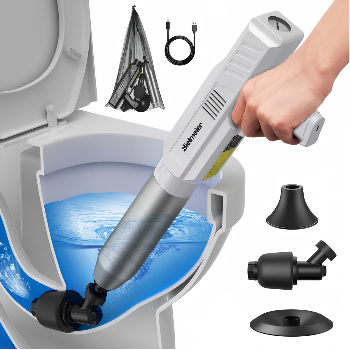 Cordless Electric Toilet & Drain Plunger