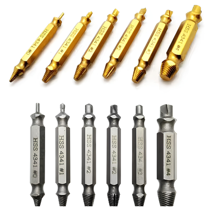 DOUBLE ENDED SCREW EXTRACTOR DRILL BIT SET