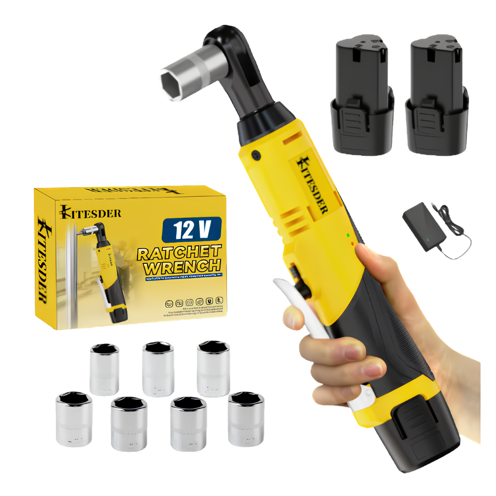 12V Cordless Electric Ratchet Wrench Set