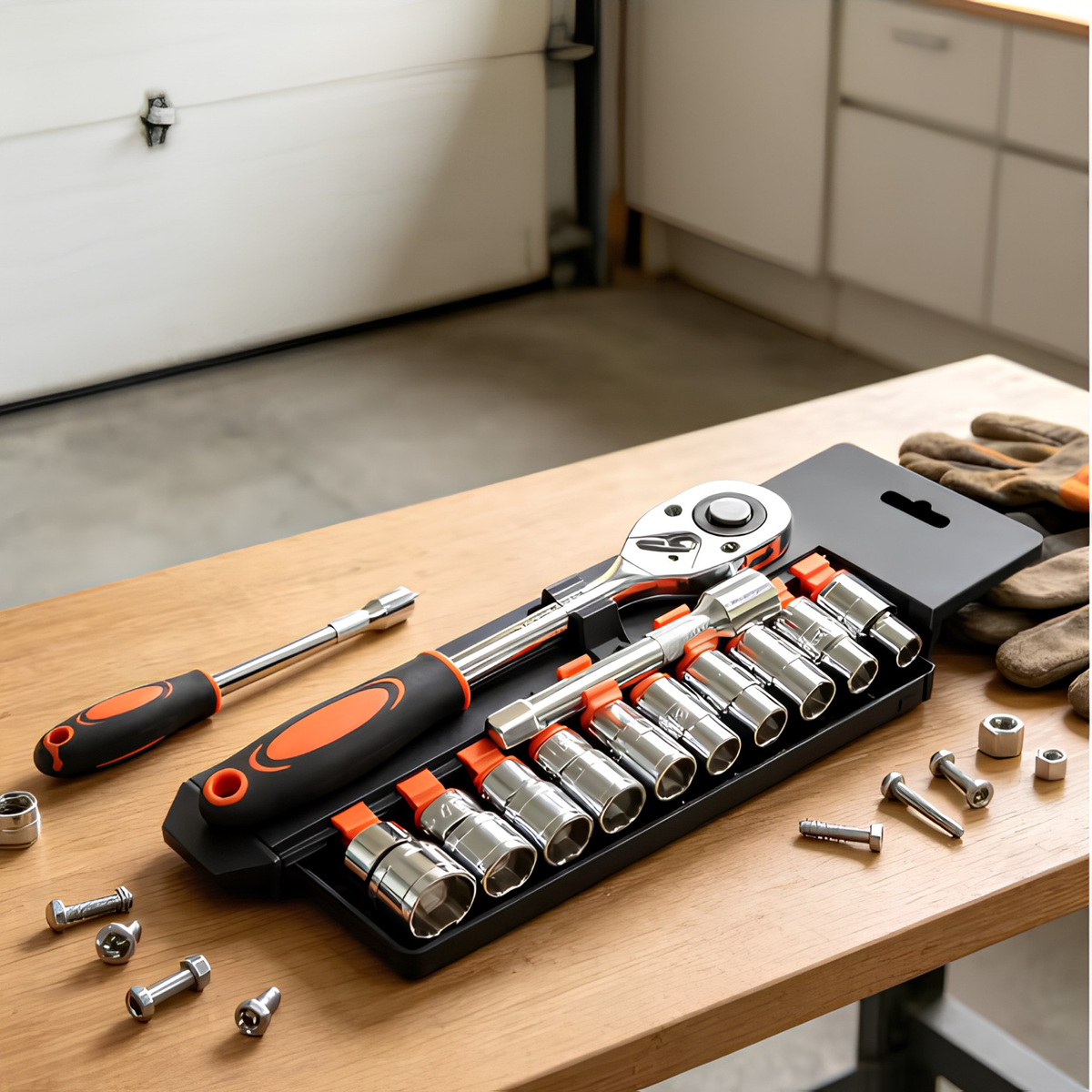 12-Piece Wrench & Socket Set