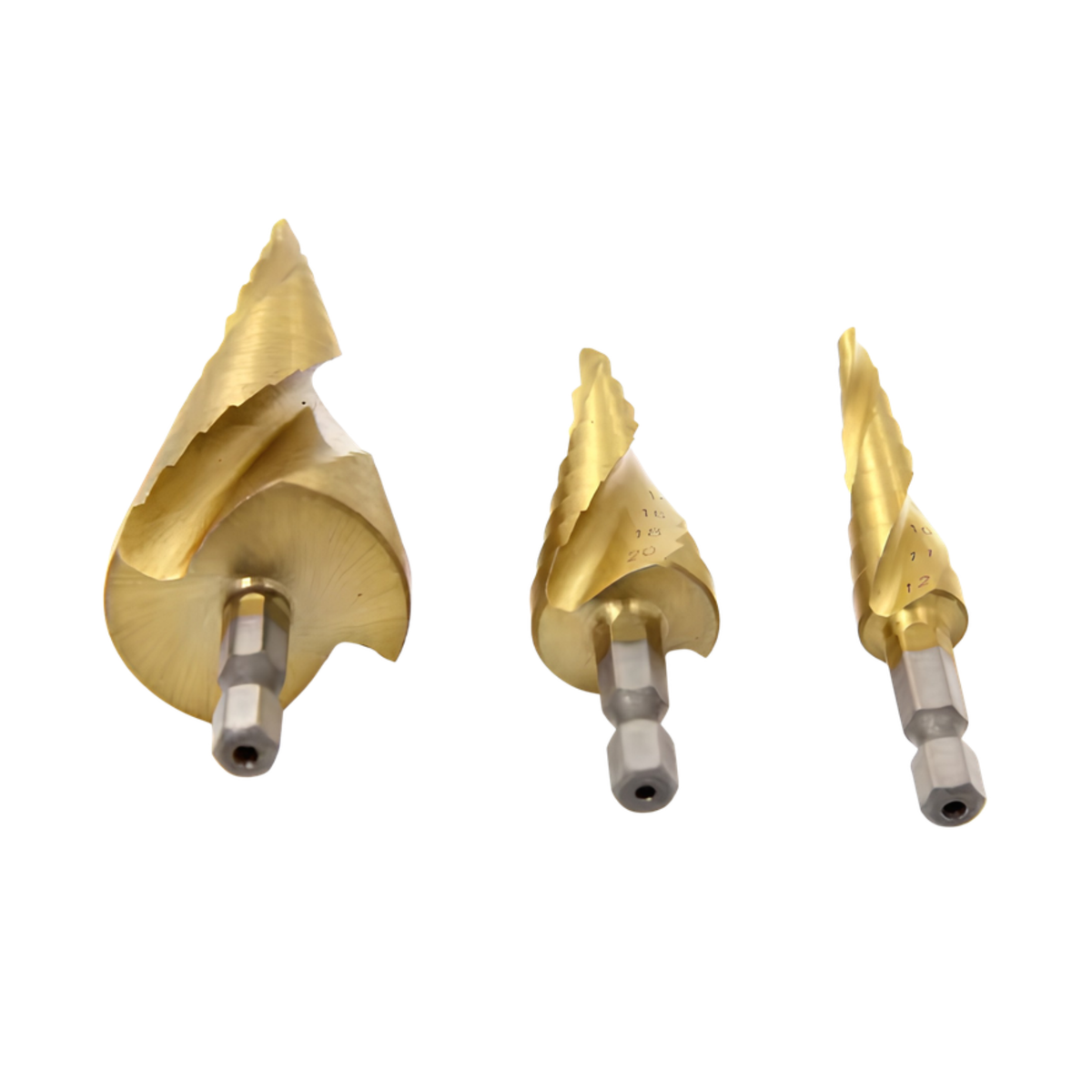 3-Piece HSS Titanium Step Drill Bit Set