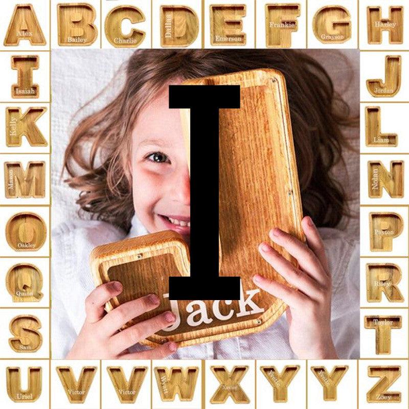 Alphabet Piggy Bank Wooden Acrylic Crafts