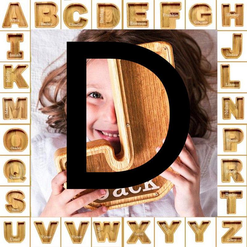 Alphabet Piggy Bank Wooden Acrylic Crafts - Envogue Brands