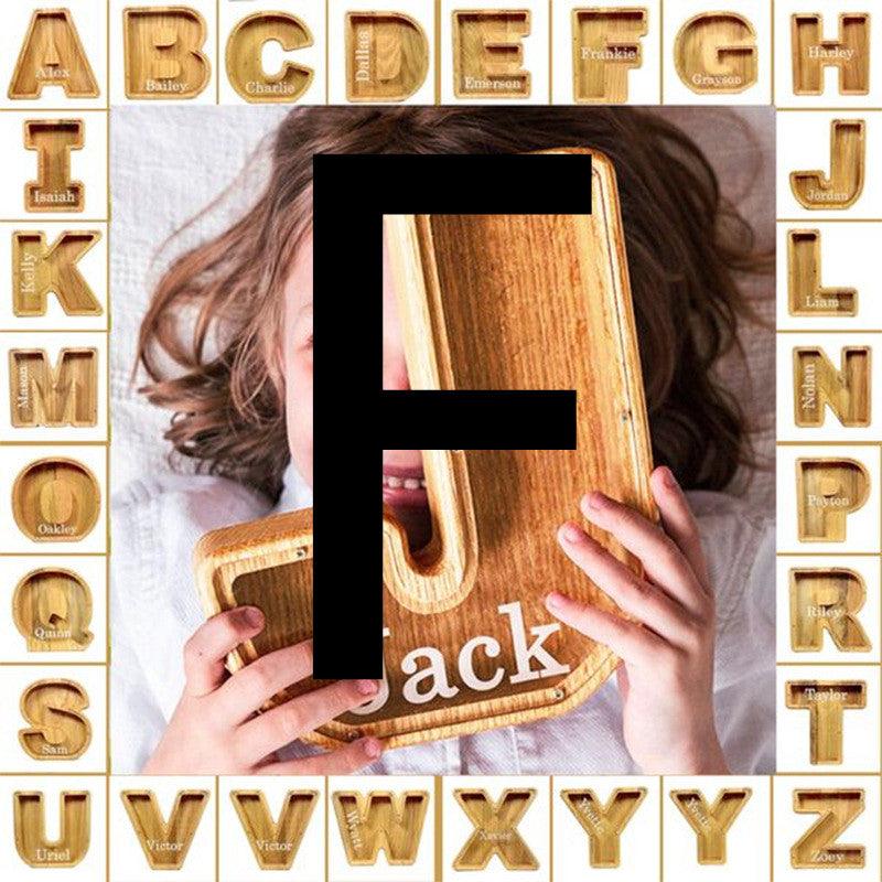 Alphabet Piggy Bank Wooden Acrylic Crafts - Envogue Brands