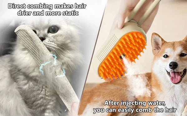 3 in 1 Pet Hair Removal Steam Comb