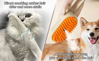 3 in 1 Pet Hair Removal Steam Comb