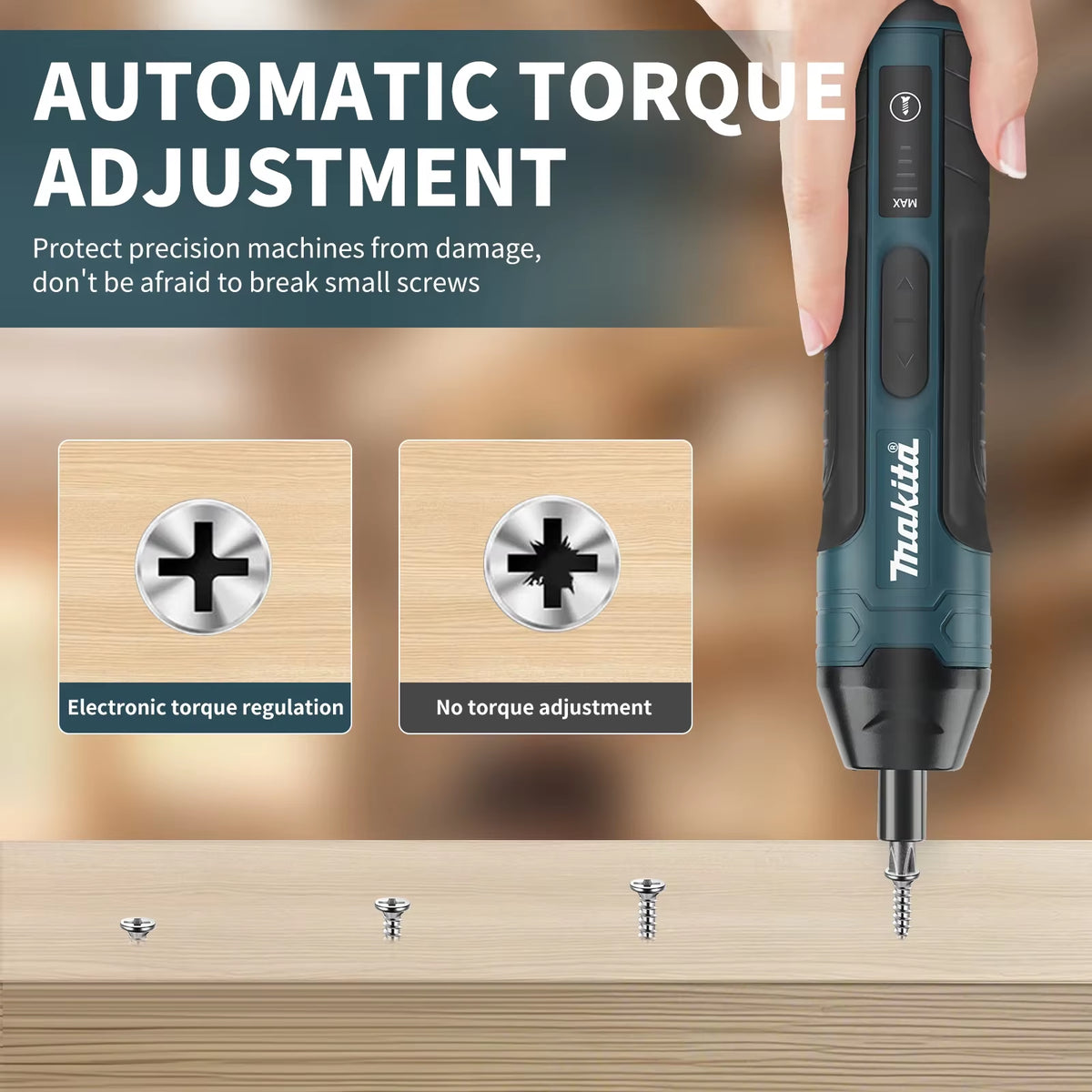 Electric Screwdriver 1300Mah Rechargeable Adjustable Drill USB Charging Port HT422