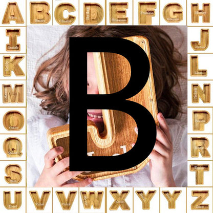 Alphabet Piggy Bank Wooden Acrylic Crafts