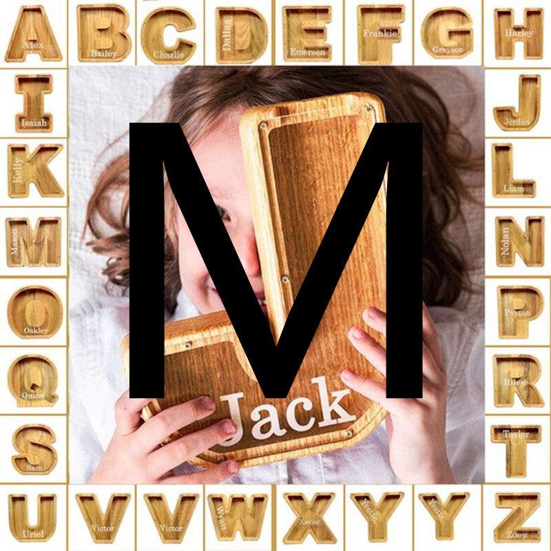Alphabet Piggy Bank Wooden Acrylic Crafts