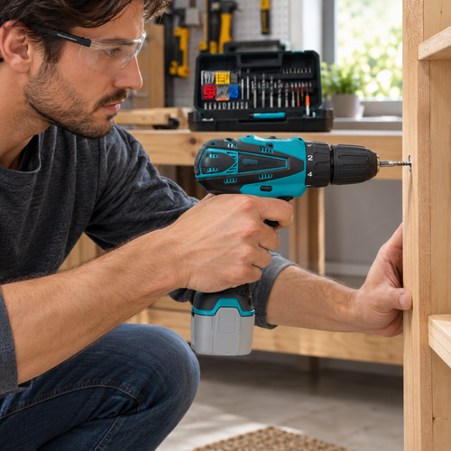 12V Cordless Electric Drill & Ratchet Tool