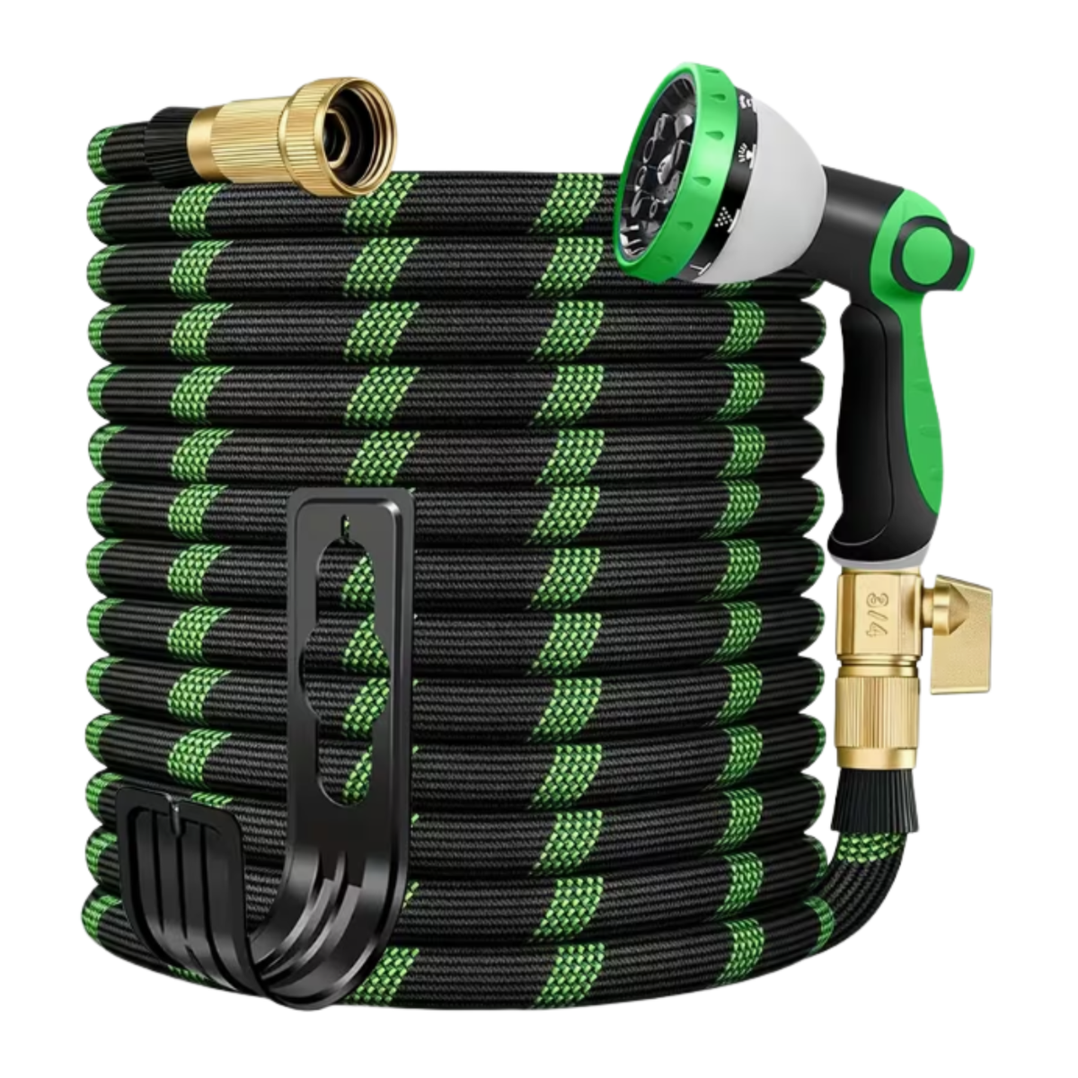 Expandable High-Pressure Garden Hose with Spray Nozzle