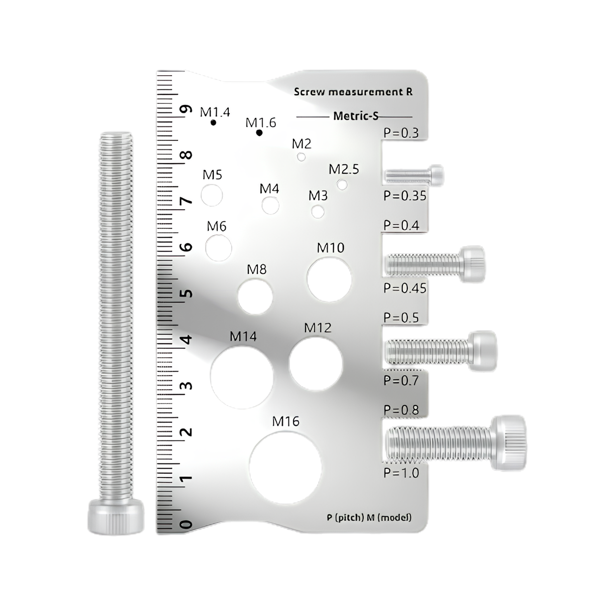 304 Stainless Steel Screw & Thread Measuring Gauge