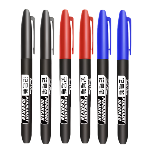 6-Piece Waterproof Permanent Marker Set